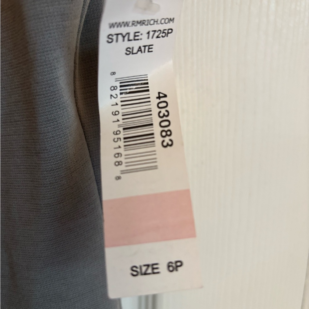 💯NWT Gorgeous Dress. Slate color, R&M Richards brand. Size 6P - Picture 7 of 8